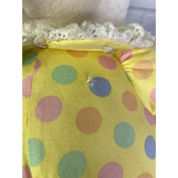 Vintage Plush Creations Lamb Sheep With Slippers Plush Stuffed Animal Polka Dots - Picture 4 of 9